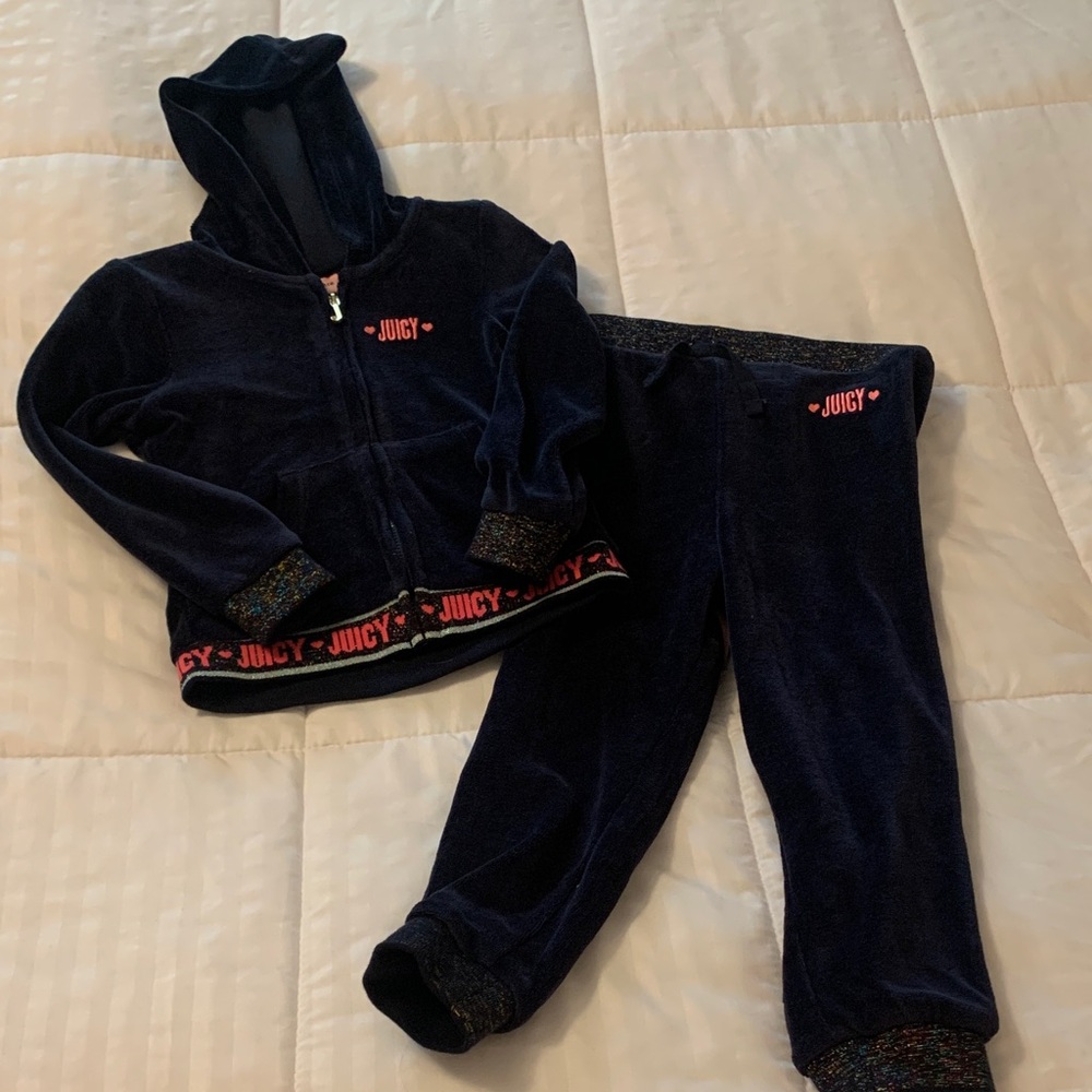 Juicy Couture Dark Blue Velour Set